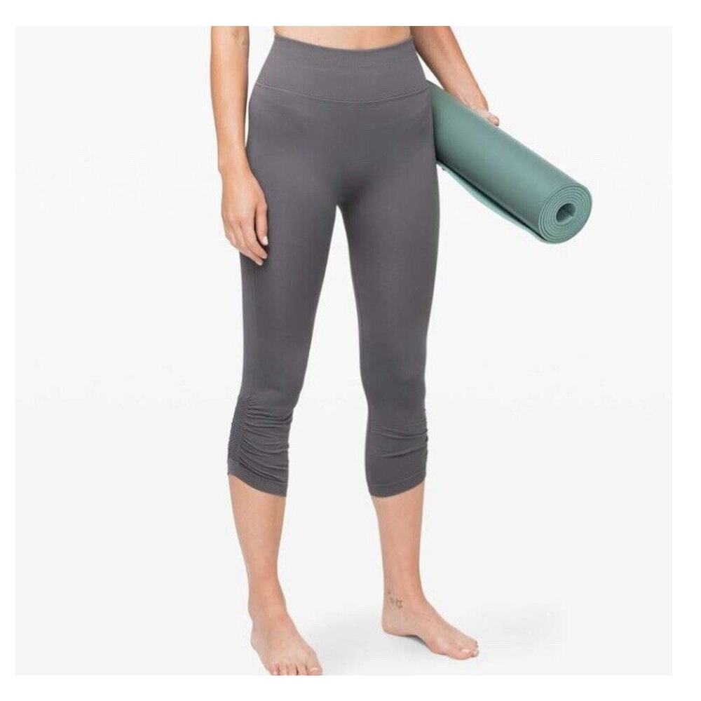 Lululemon Ebb To Street Pants Seamless Leggings 21" Titanium Size 8